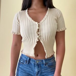 Princess Polly Beige Cardigan Top